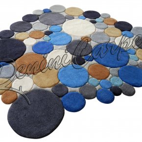Дизайнерски луксозен килим с кръгове
