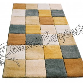 Вълнен килим с квадрати